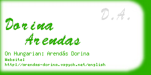 dorina arendas business card